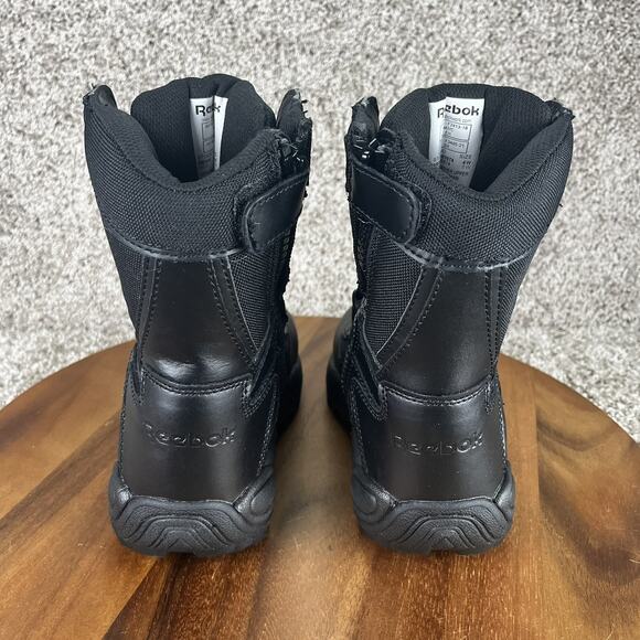 Reebok Rapid Response Mens 4 M / Womens 6 M Black Combat Boots Side Zipper - Picture 5 of 10